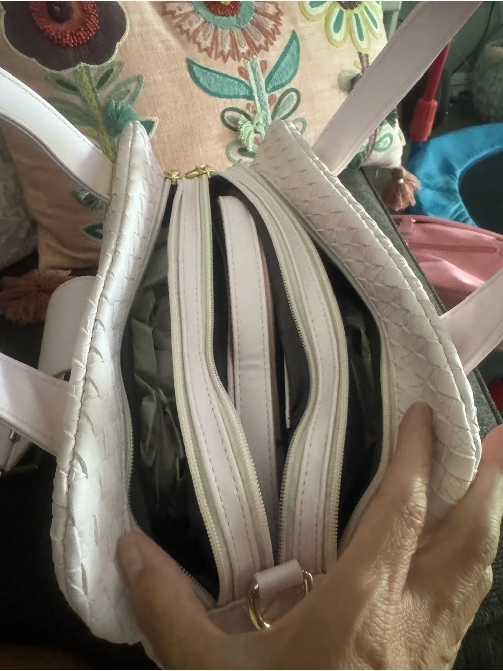Elegant Pink Quilted Satchel with Crystal Buckle